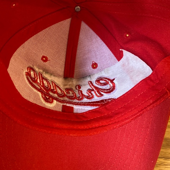 City Hunter OSFA Chicago Spell Out Hook & Loop Adjustable Cap Red Embroidered. - Picture 10 of 12